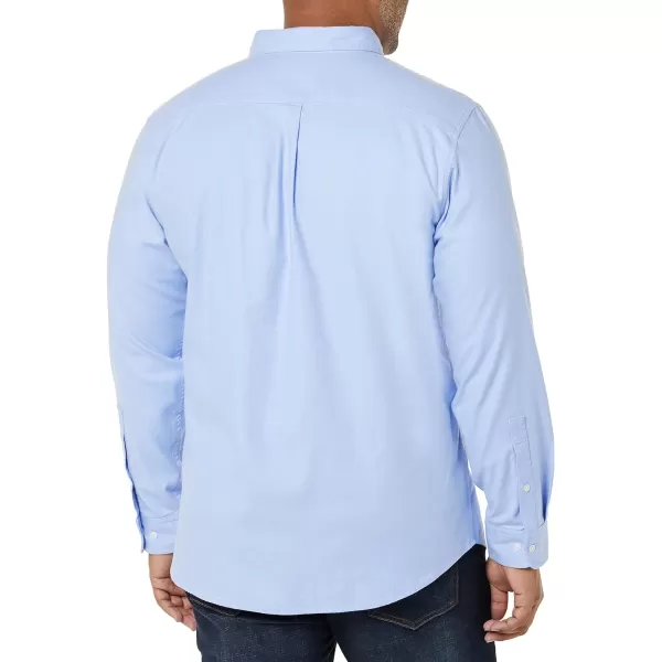 Amazon Essentials Mens SlimFit LongSleeve Stretch Oxford ShirtPowder Blue