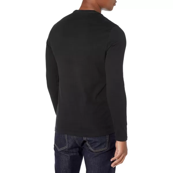 Amazon Essentials Mens SlimFit LongSleeve TShirtBlack Pocket