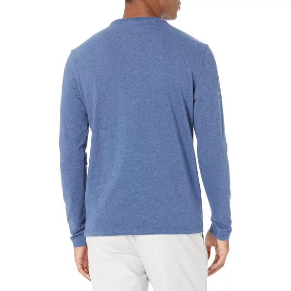 Amazon Essentials Mens SlimFit LongSleeve TShirtBlue Heather Pocket