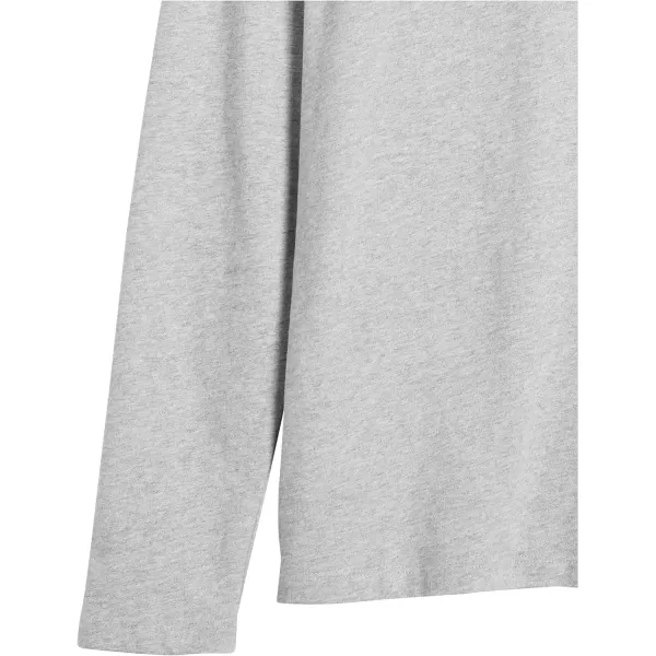 Amazon Essentials Mens SlimFit LongSleeve TShirtLight Grey Heather No Pocket