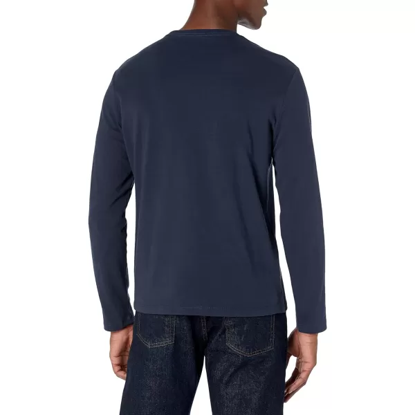 Amazon Essentials Mens SlimFit LongSleeve TShirtNavy No Pocket