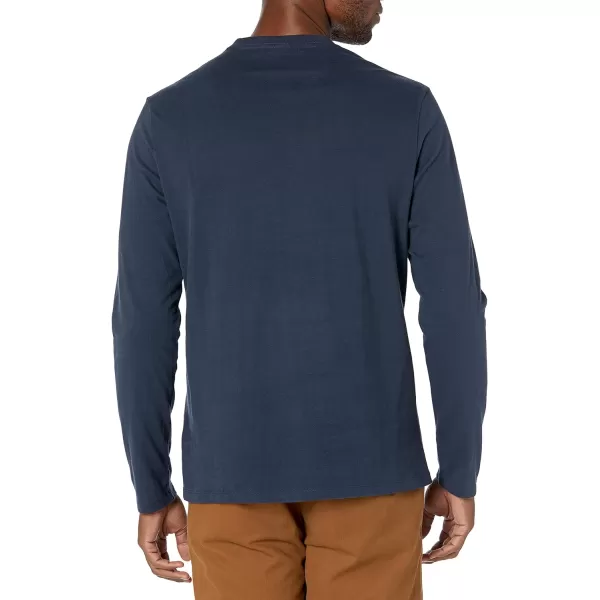 Amazon Essentials Mens SlimFit LongSleeve TShirtNavy Pocket