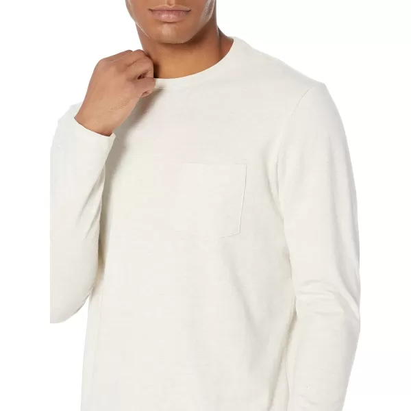 Amazon Essentials Mens SlimFit LongSleeve TShirtOatmeal Heather Pocket