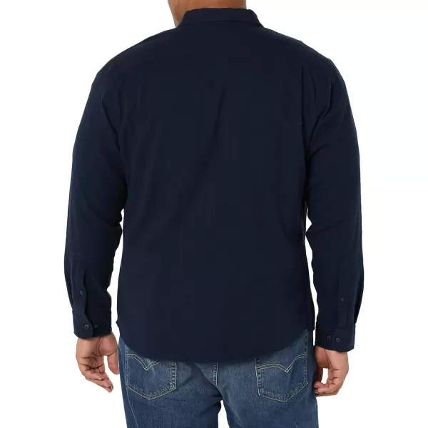 Amazon Essentials Mens SlimFit LongSleeve TwoPocket Flannel ShirtNavy