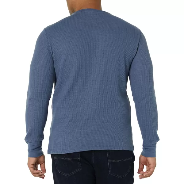 Amazon Essentials Mens SlimFit LongSleeve Waffle Henley ShirtIndigo