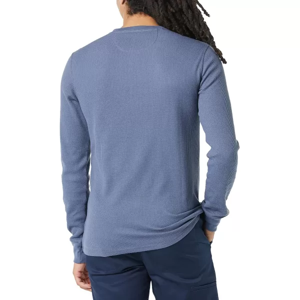 Amazon Essentials Mens SlimFit LongSleeve Waffle Henley ShirtIndigo