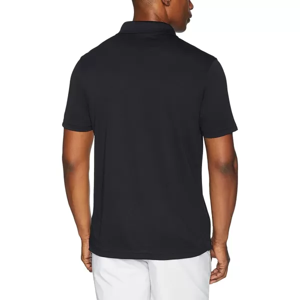 Amazon Essentials Mens SlimFit QuickDry Golf Polo ShirtPolyester Black