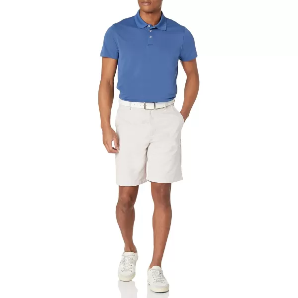 Amazon Essentials Mens SlimFit QuickDry Golf Polo ShirtPolyester Blue