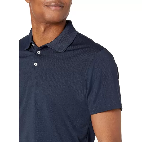 Amazon Essentials Mens SlimFit QuickDry Golf Polo ShirtPolyester Dark Navy