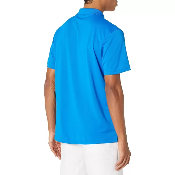 Amazon Essentials Mens SlimFit QuickDry Golf Polo ShirtPolyester Metallic Blue