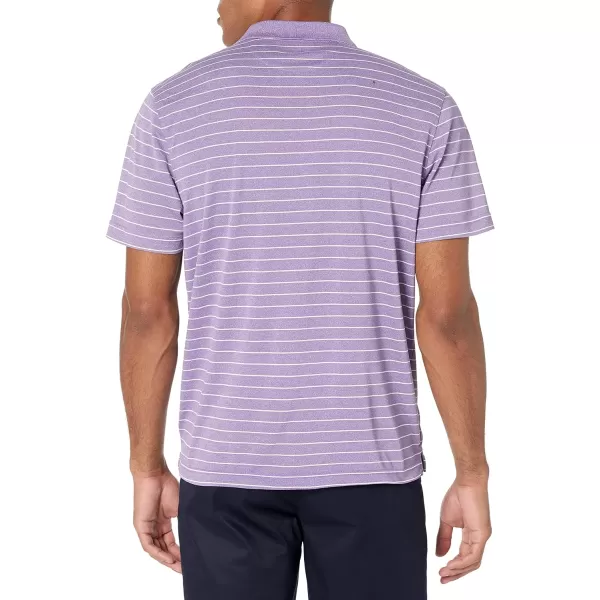 Amazon Essentials Mens SlimFit QuickDry Golf Polo ShirtPolyester Purple Stripe