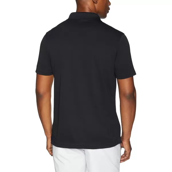 Amazon Essentials Mens SlimFit QuickDry Golf Polo ShirtRecycled Polyester Black