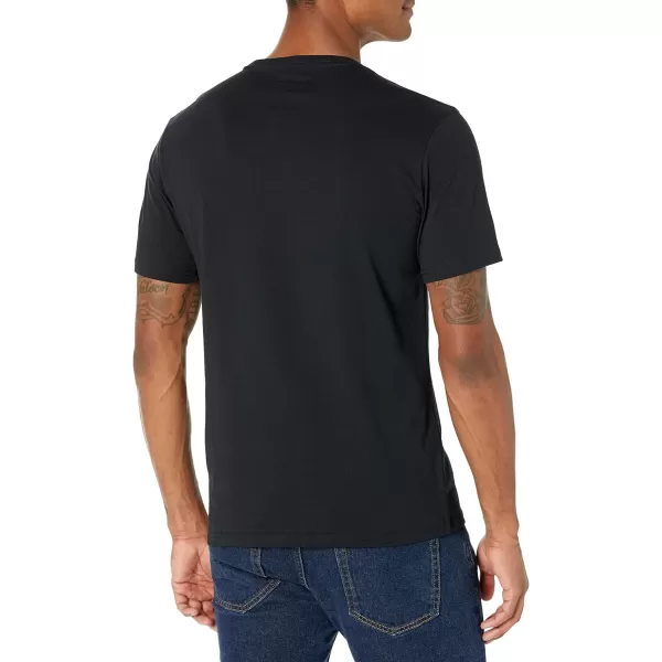 Amazon Essentials Mens SlimFit ShortSleeve Crewneck Pocket TShirt Pack of 2Black