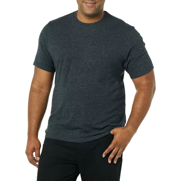 Amazon Essentials Mens SlimFit ShortSleeve Crewneck Pocket TShirt Pack of 2BlackCharcoal Heather