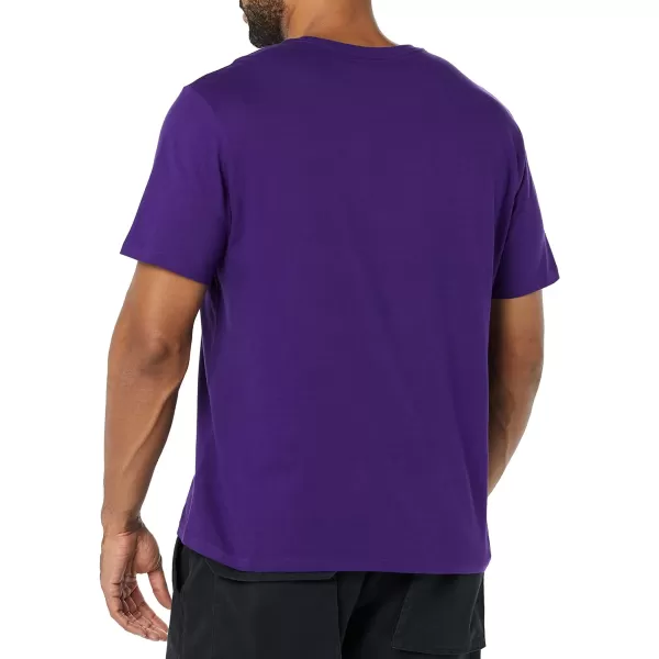 Amazon Essentials Mens SlimFit ShortSleeve Crewneck Pocket TShirt Pack of 2BlackDark Purple Pocket