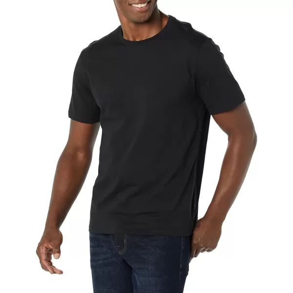 Amazon Essentials Mens SlimFit ShortSleeve Crewneck Pocket TShirt Pack of 2BlackNavy