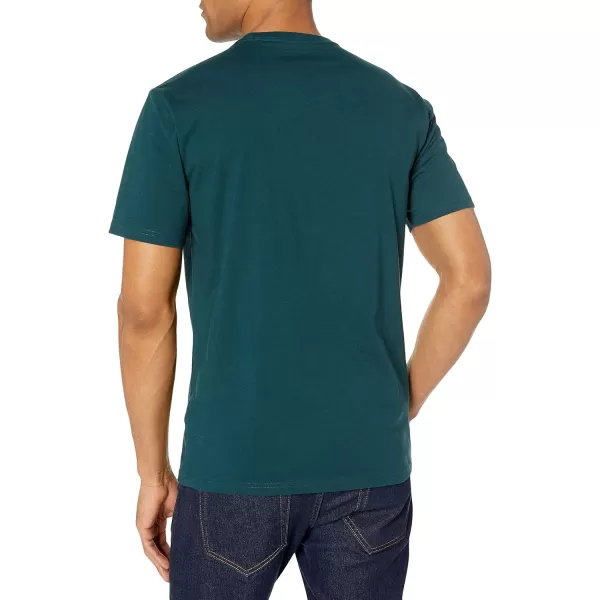 Amazon Essentials Mens SlimFit ShortSleeve Crewneck Pocket TShirt Pack of 2Dark GreenDark Navy