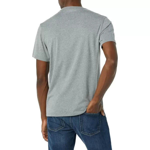 Amazon Essentials Mens SlimFit ShortSleeve Crewneck Pocket TShirt Pack of 2Grey Heather