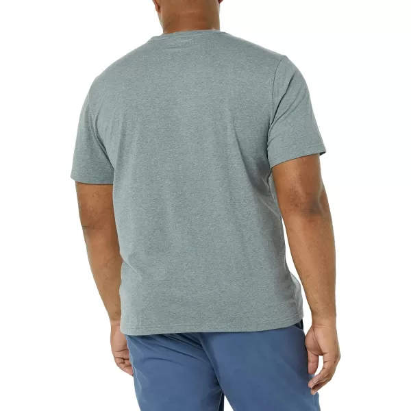 Amazon Essentials Mens SlimFit ShortSleeve Crewneck Pocket TShirt Pack of 2Grey Heather Pocket