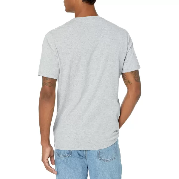 Amazon Essentials Mens SlimFit ShortSleeve Crewneck Pocket TShirt Pack of 2Light Grey Heather