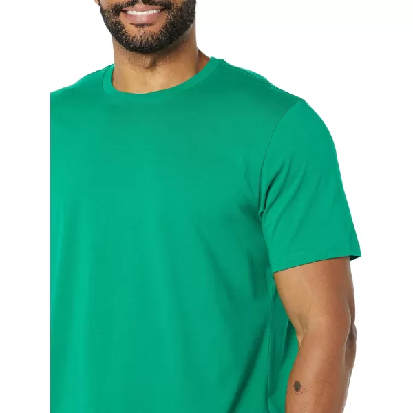 Amazon Essentials Mens SlimFit ShortSleeve Crewneck Pocket TShirt Pack of 2NavyGreen