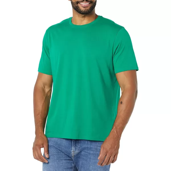 Amazon Essentials Mens SlimFit ShortSleeve Crewneck Pocket TShirt Pack of 2NavyGreen