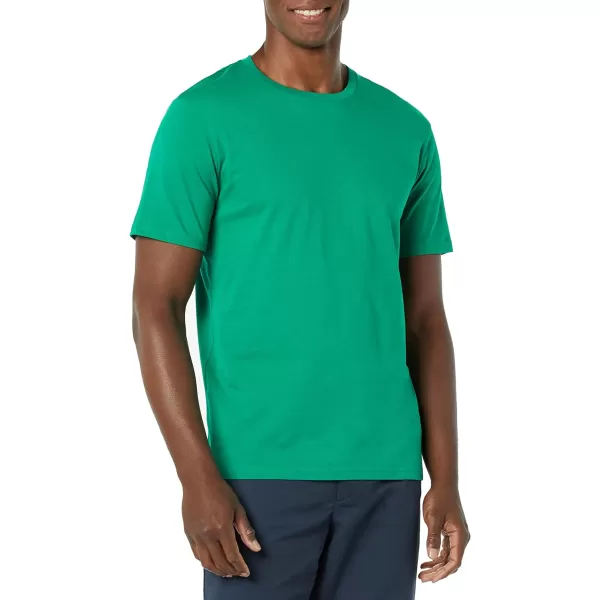 Amazon Essentials Mens SlimFit ShortSleeve Crewneck Pocket TShirt Pack of 2NavyGreen