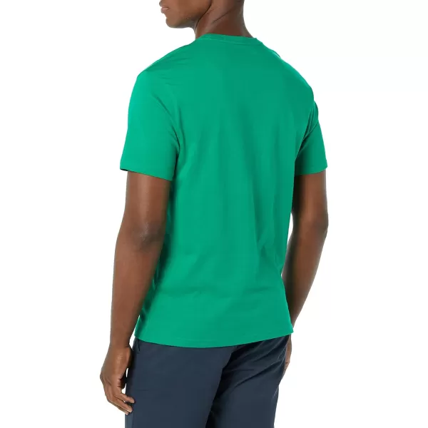 Amazon Essentials Mens SlimFit ShortSleeve Crewneck Pocket TShirt Pack of 2NavyGreen