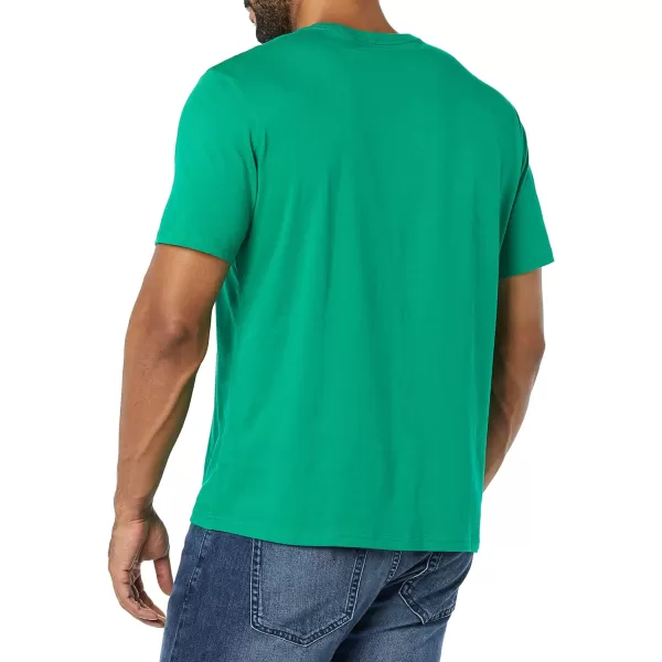 Amazon Essentials Mens SlimFit ShortSleeve Crewneck Pocket TShirt Pack of 2NavyGreen Pocket