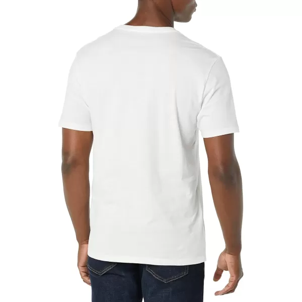 Amazon Essentials Mens SlimFit ShortSleeve Crewneck Pocket TShirt Pack of 2White