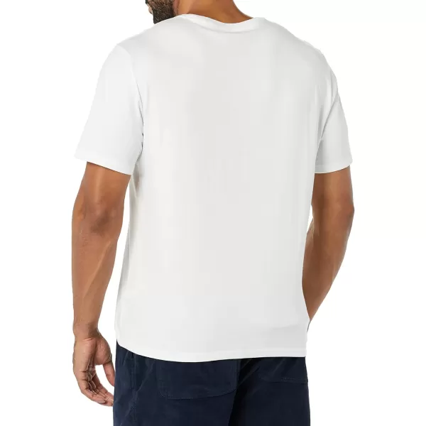 Amazon Essentials Mens SlimFit ShortSleeve Crewneck Pocket TShirt Pack of 2White Pocket