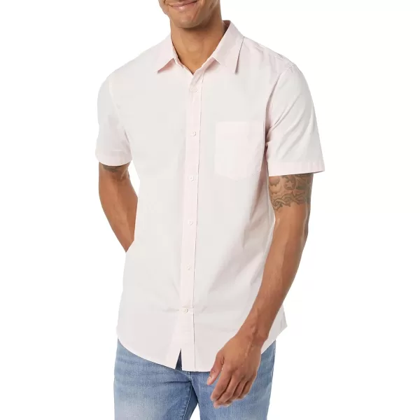 Amazon Essentials Mens SlimFit ShortSleeve Poplin ShirtPink