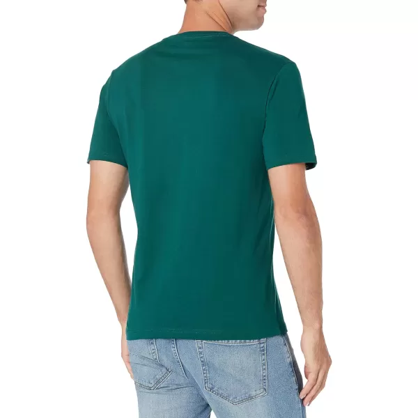 Amazon Essentials Mens SlimFit ShortSleeve VNeck TShirt Pack of 2Dark GreenDark Navy