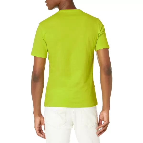 Amazon Essentials Mens SlimFit ShortSleeve VNeck TShirt Pack of 2Lime GreenDark Navy