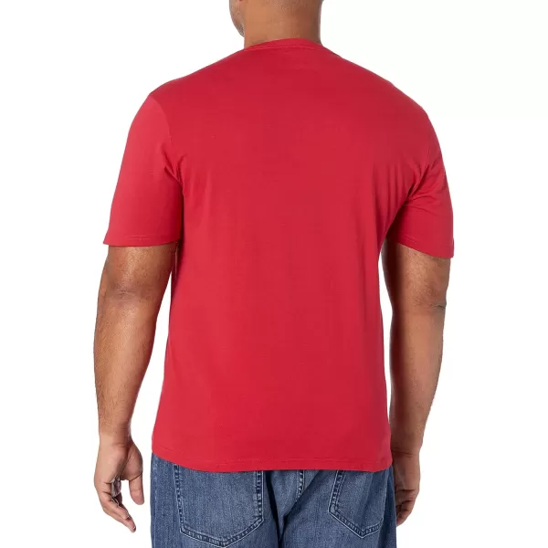 Amazon Essentials Mens SlimFit ShortSleeve VNeck TShirt Pack of 2Red