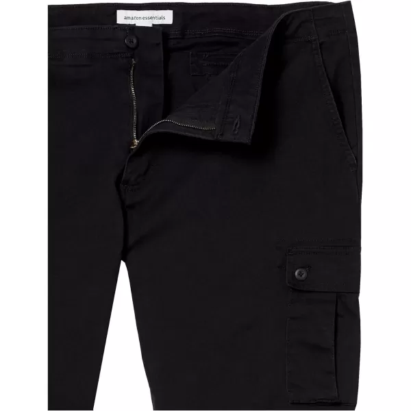 Amazon Essentials Mens SlimFit Stretch Cargo PantBlack