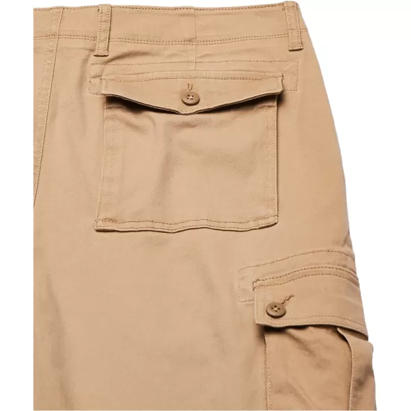 Amazon Essentials Mens SlimFit Stretch Cargo PantDark Khaki Brown