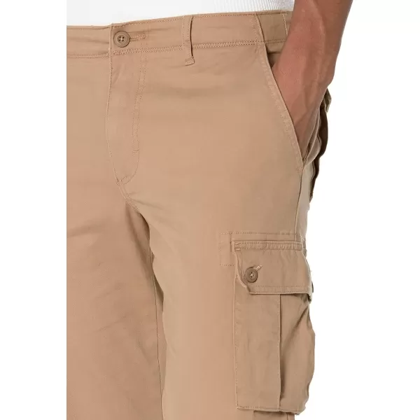 Amazon Essentials Mens SlimFit Stretch Cargo PantDark Khaki Brown