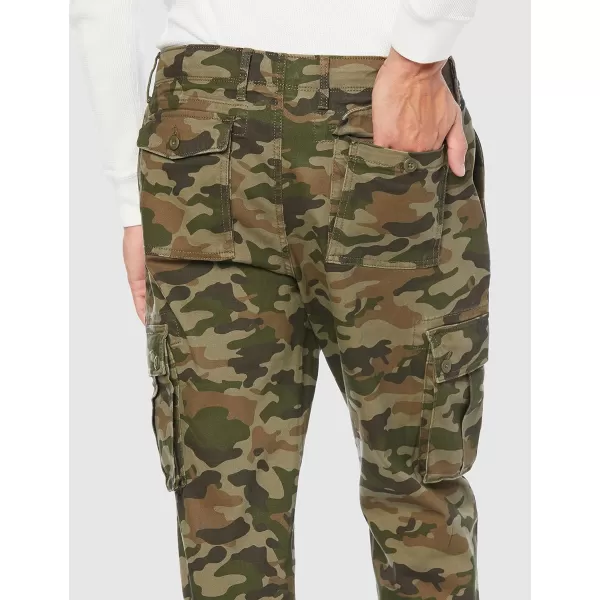 Amazon Essentials Mens SlimFit Stretch Cargo PantGreen Camo