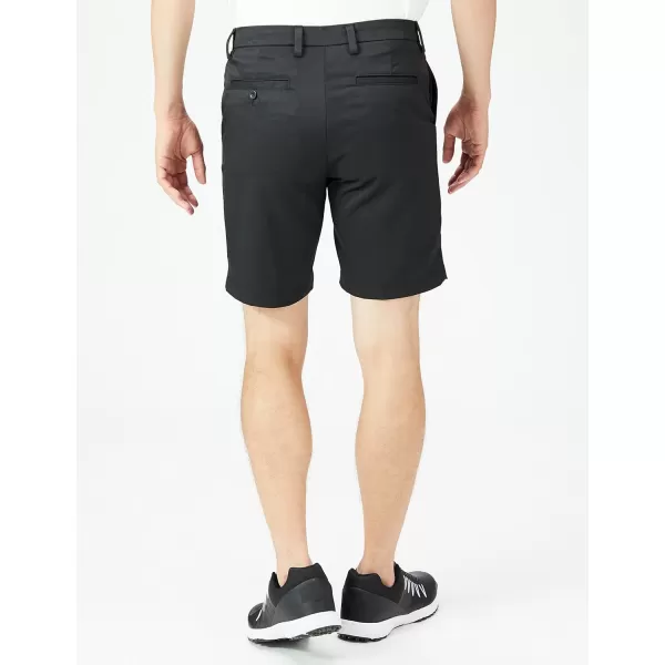 Amazon Essentials Mens SlimFit Stretch Golf ShortPolyester Blend Black