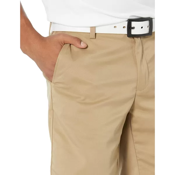 Amazon Essentials Mens SlimFit Stretch Golf ShortRecycled Polyester Blend Khaki Brown