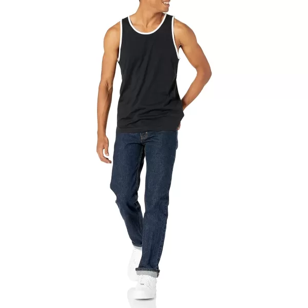 Amazon Essentials Mens SlimFit Tank TopBlackWhite