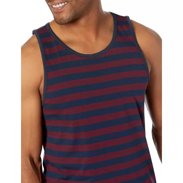 Amazon Essentials Mens SlimFit Tank TopBurgundyNavy