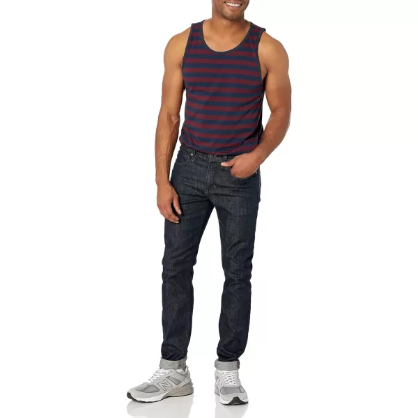 Amazon Essentials Mens SlimFit Tank TopBurgundyNavy