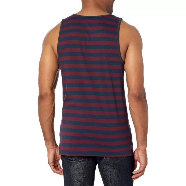 Amazon Essentials Mens SlimFit Tank TopBurgundyNavy