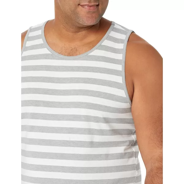 Amazon Essentials Mens SlimFit Tank TopGrey Heather Stripe