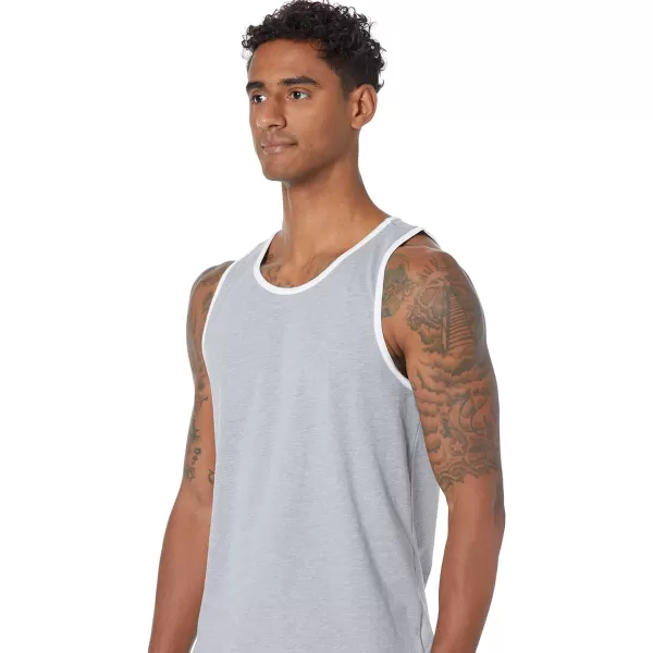 Amazon Essentials Mens SlimFit Tank TopLight Grey HeatherWhite