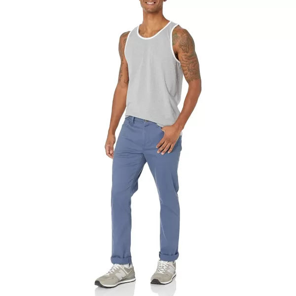 Amazon Essentials Mens SlimFit Tank TopLight Grey HeatherWhite