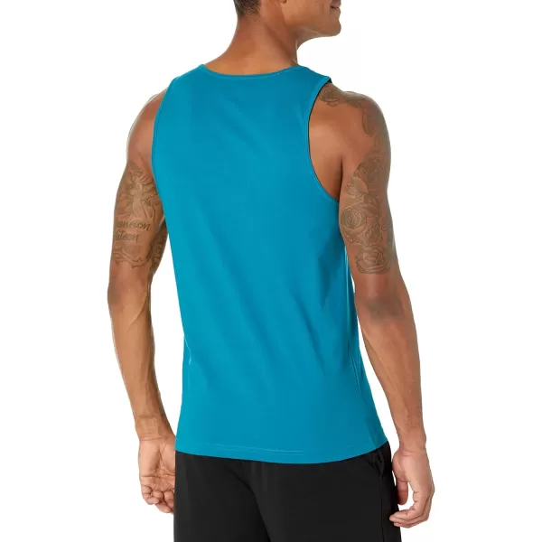 Amazon Essentials Mens SlimFit Tank TopTeal Blue