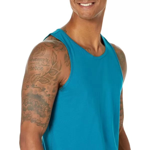 Amazon Essentials Mens SlimFit Tank TopTeal Blue